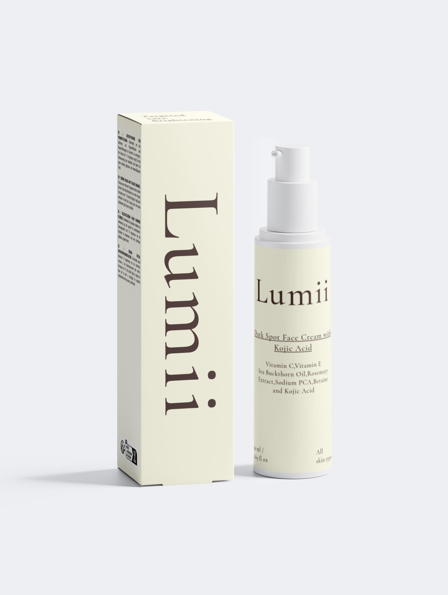 Lumii Dark Spot Face Cream with Kojic Acid